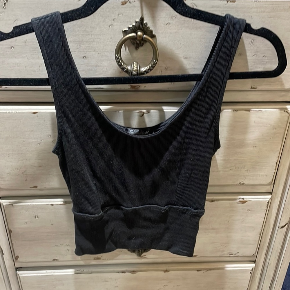 Black tank top